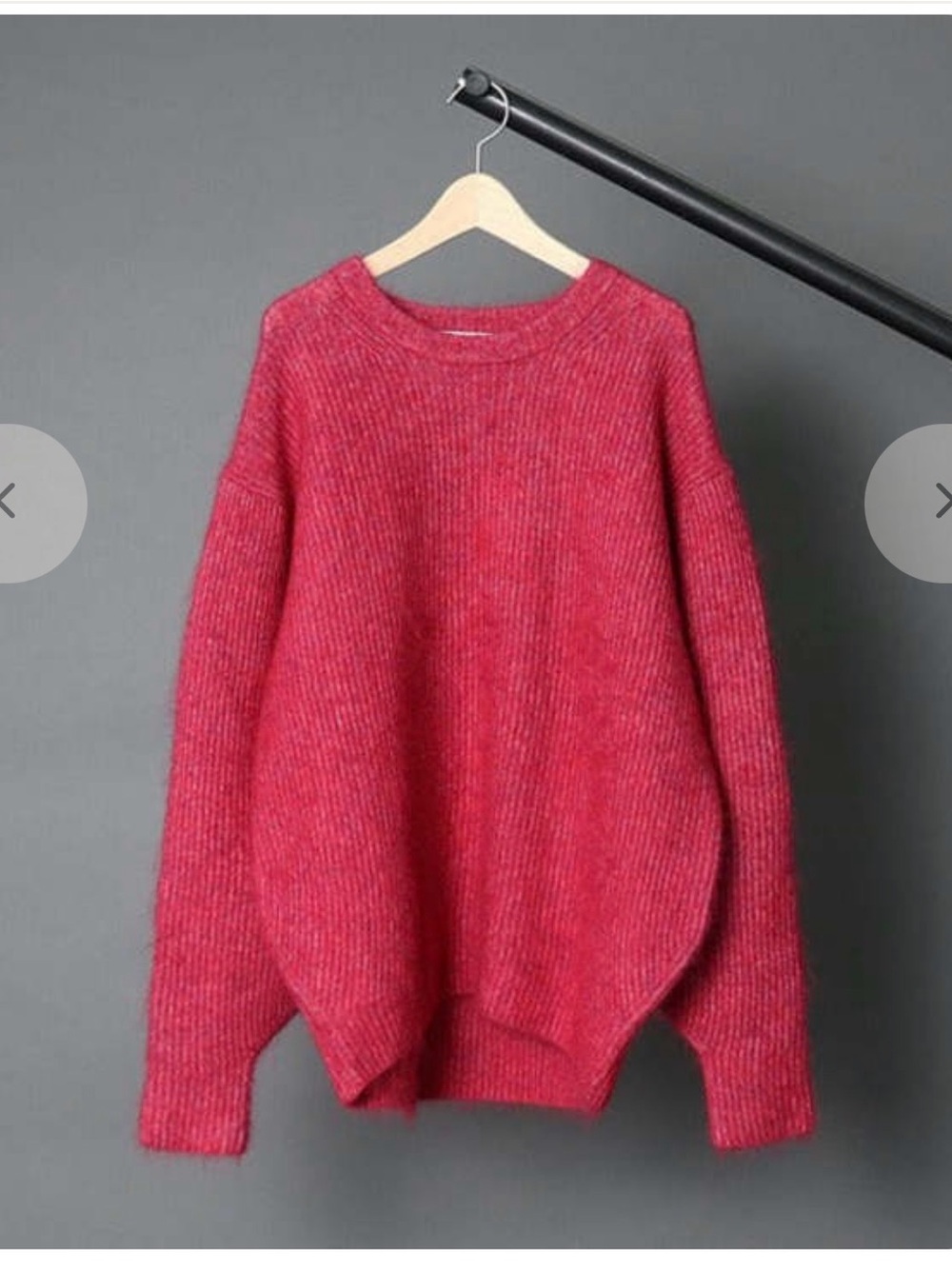 Sayaka Davis Raglan Sweater in Raspberry/Dark Pink - Picture 3 of 7
